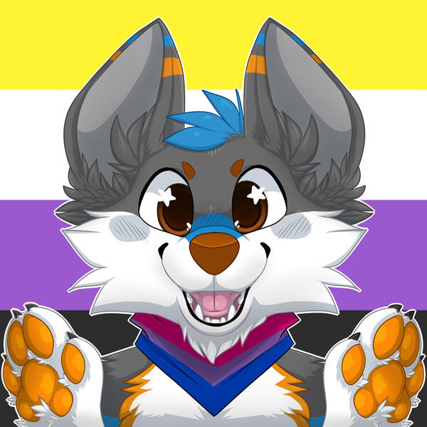 Pride icon YCH 2# [Kourafolf, Instagram 2021]